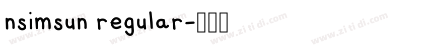 nsimsun regular字体转换
